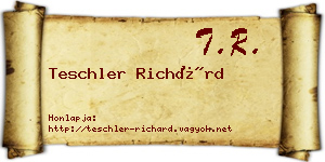 Teschler Richárd névjegykártya