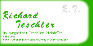 richard teschler business card
